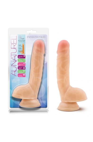 Au Naturel 9 Inch Sensa Feel Dildo - Beige