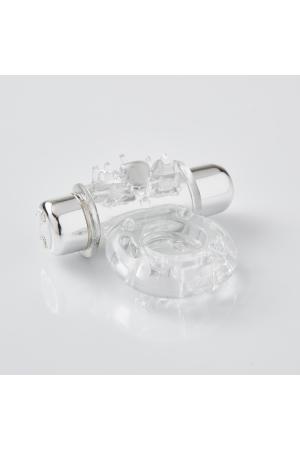 Sensuelle 7 Function Rechargeable Bullet Ring -  Clear