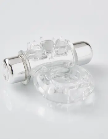 Sensuelle 7 Function Rechargeable Bullet Ring -  Clear