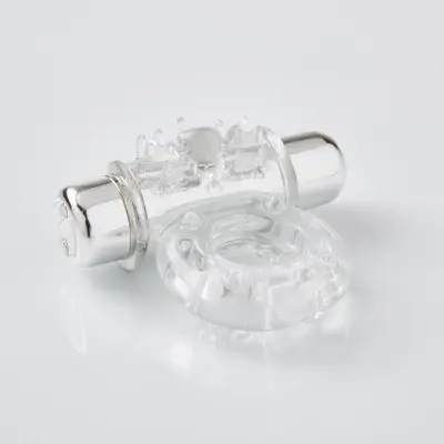 Sensuelle 7 Function Rechargeable Bullet Ring -  Clear