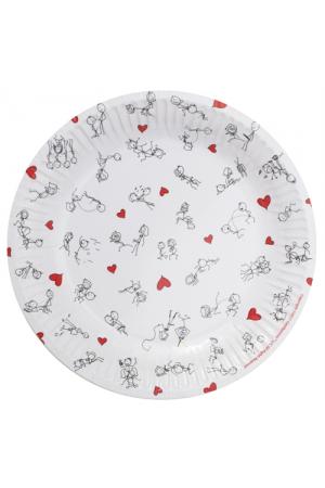 Stick Figure Style 7 Inch Plates - 8 Pack