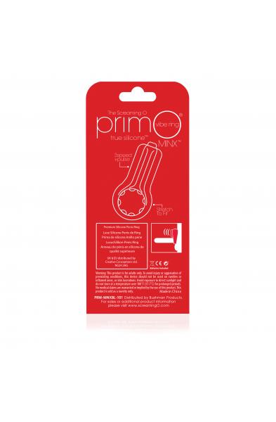 Primo Minx Premium Silicone Vibe Ring - Black