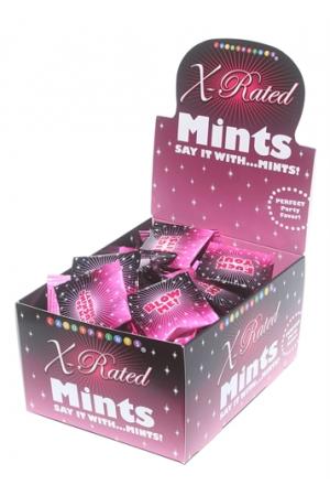 X-Rated Mints - 100 Piece p.o.p Display - 3.1g Bags