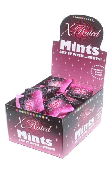 X-Rated Mints - 100 Piece p.o.p Display - 3.1g Bags