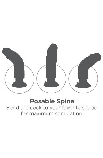 King Cock 8-Inch Vibrating Cock With Balls - Flesh