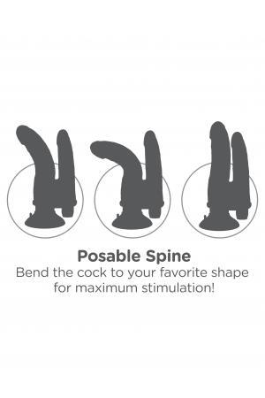 King Cock Double Vibrating Double Penetrator -  Flesh