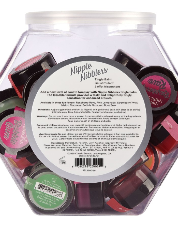 Nipple Nibblers Tingle Balm - 36 Pc. Bowl - 3gm Jars Assorted