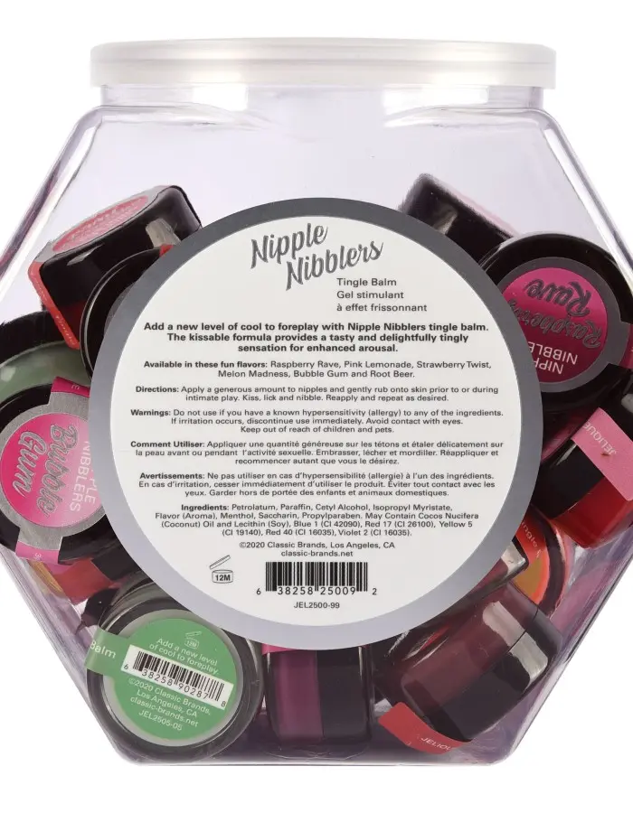 Nipple Nibblers Tingle Balm - 36 Pc. Bowl - 3gm Jars Assorted