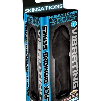 Skinsations Black Diamond Series Vibrating Husky Lover - Black