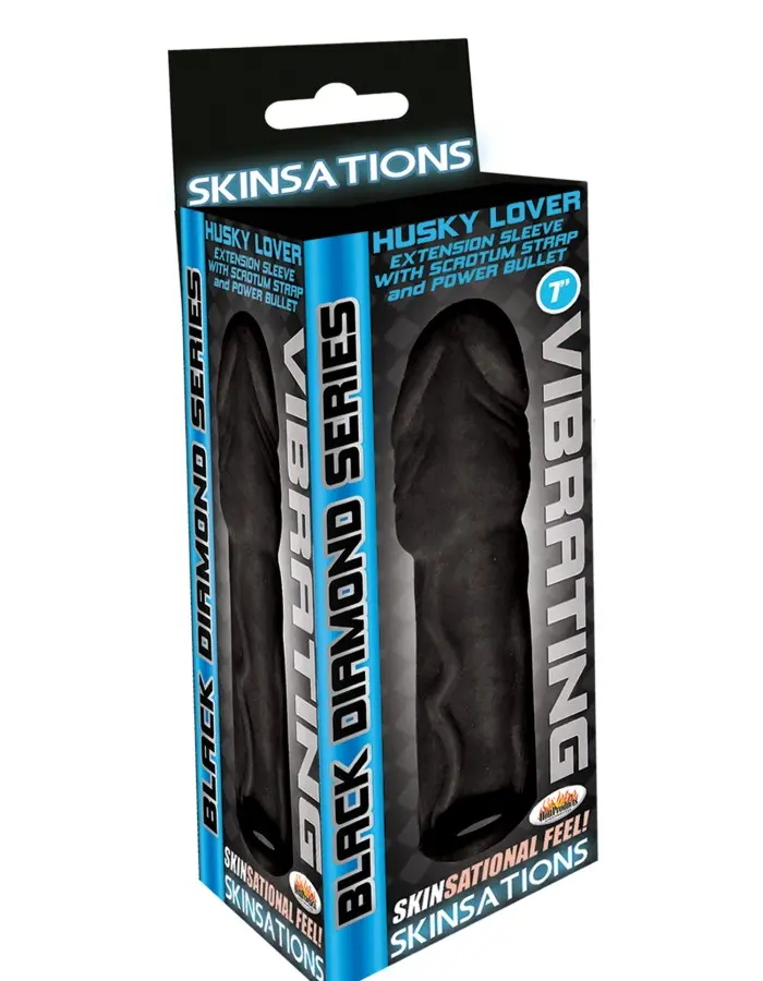 Skinsations Black Diamond Series Vibrating Husky Lover - Black