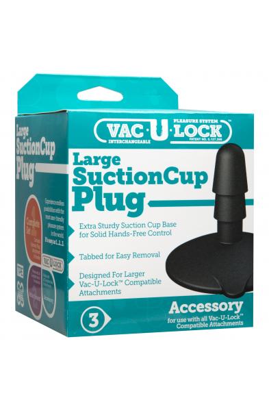 Vac-U-Lock Large Black Suction Cup Plug