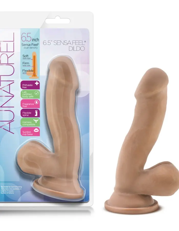 Au Naturel 6.5 Inch Sensa Feel Dildo - Latin