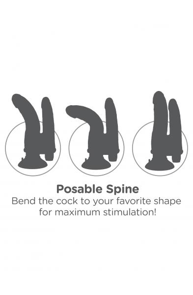 King Cock Double Vibrating Double Penetrator - Black