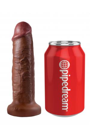 King Cock Vibrating Mini Sex Ball With 7" Dildo -  Brown