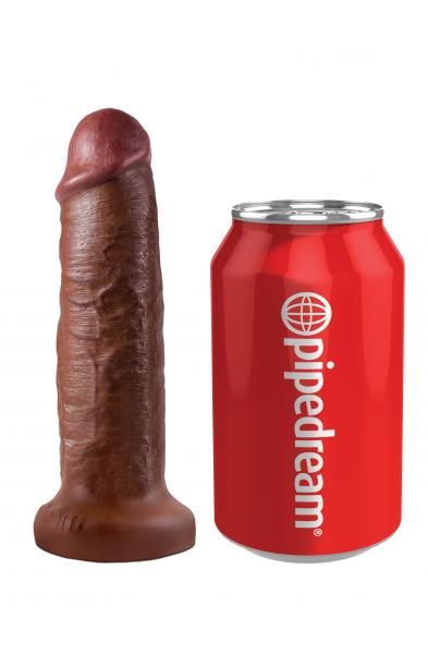 King Cock Vibrating Mini Sex Ball With 7" Dildo -  Brown