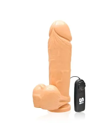 9 Inch Thick Cock W/balls and Egg With Suction - Vanilla