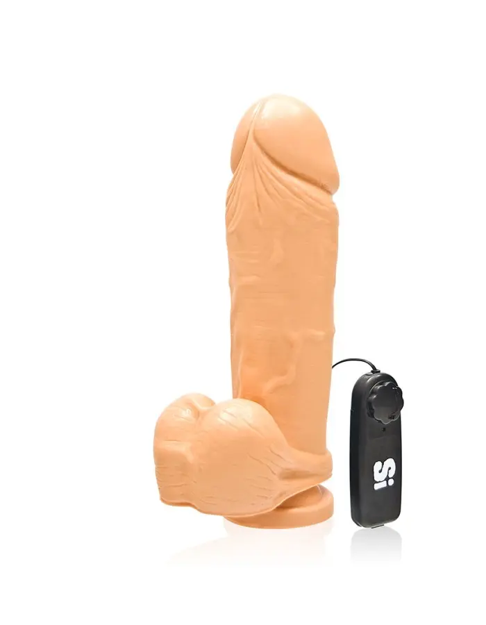 9 Inch Thick Cock W/balls and Egg With Suction - Vanilla