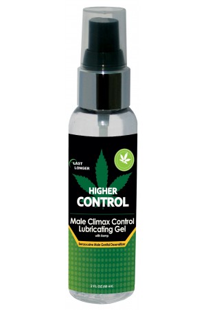 Higher Control Male Climax Control Lubricating Gel With Hemp - 2 Fl. Oz. / 60 ml