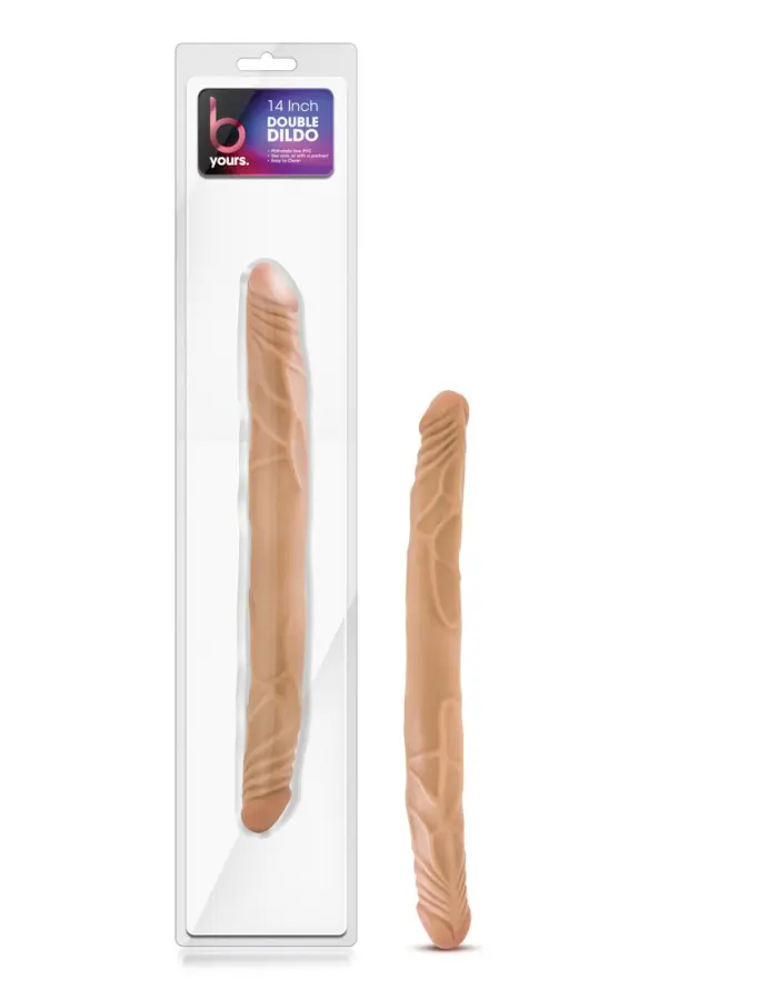 B Yours 14 Inch Double Dildo - Latin
