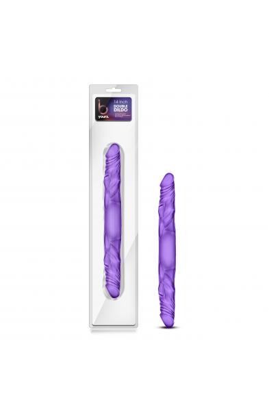 B Yours 14 Inch Double Dildo - Purple