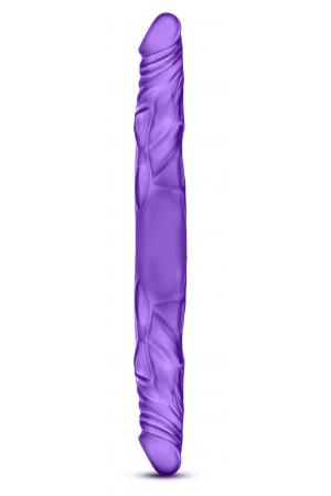 B Yours 14 Inch Double Dildo - Purple