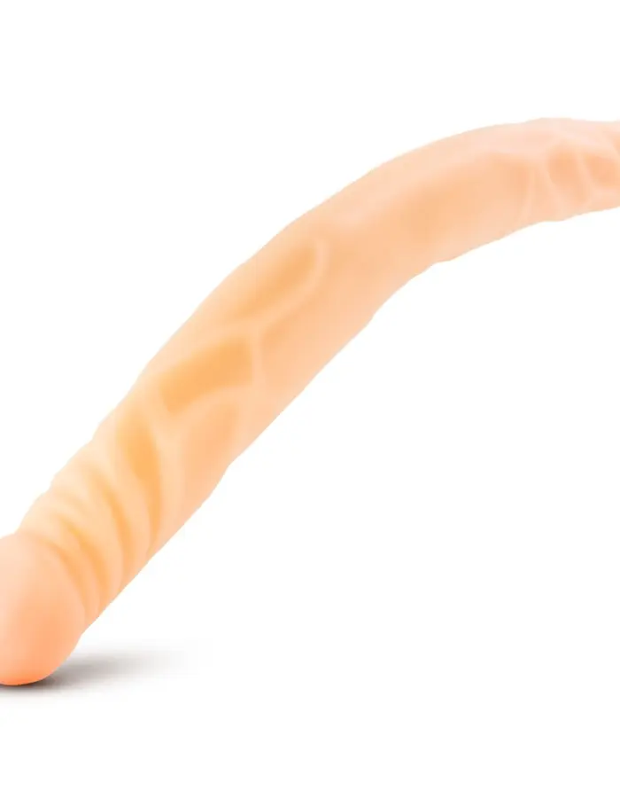 B Yours 14 Inch Double Dildo - Beige