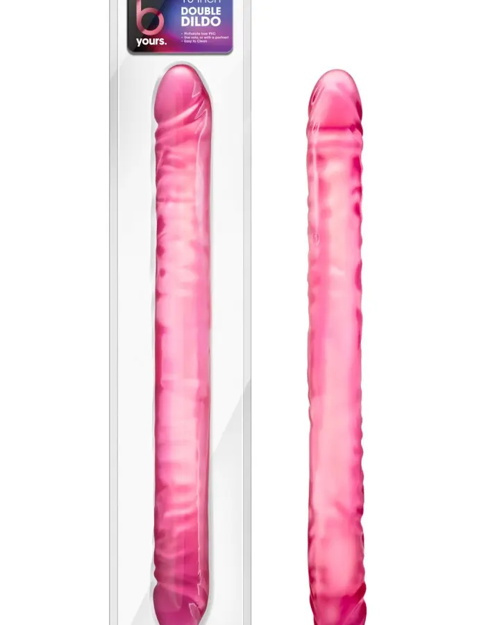 B Yours 18 Inch Double Dildo - Pink
