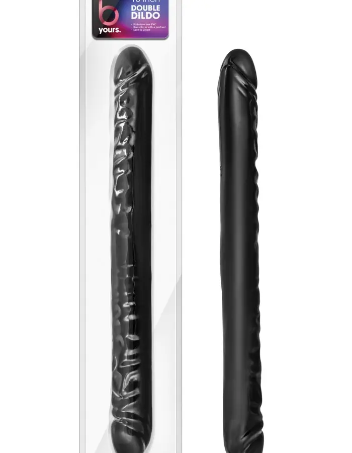 B Yours 18" Double Dildo - Black