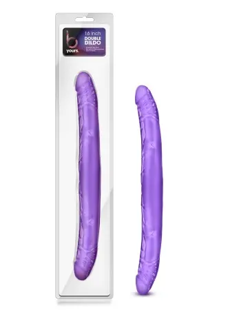 B Yours 16 Inch Double Dildo - Purple