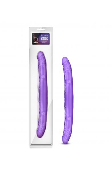 B Yours 16 Inch Double Dildo - Purple