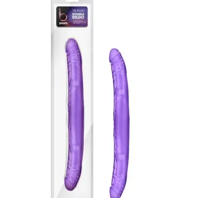 B Yours 16 Inch Double Dildo - Purple