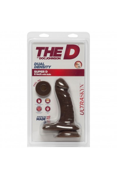 The D - Super D 6 Inch With Balls - Chocolate