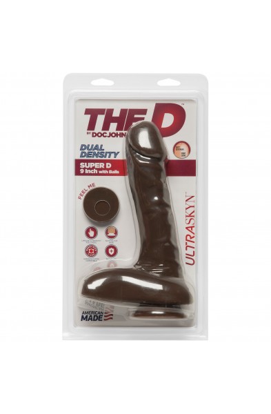 The D - Super D 9 Inch With Balls - Chocolate