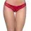 Crotchless Thong With Pearls - One Size - Red