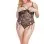 Open Cup Crotchless Functional Tie Teddy  - Queen Size - Black