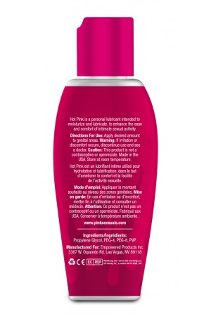 Hot Pink Warming Lubricant for Women - 2.8 Oz. 80 ml