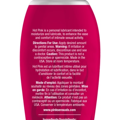 Hot Pink Warming Lubricant for Women - 2.8 Oz. 80 ml