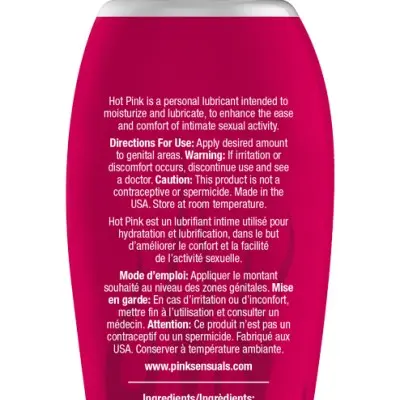 Hot Pink Warming Lubricant for Women - 2.8 Oz. 80 ml