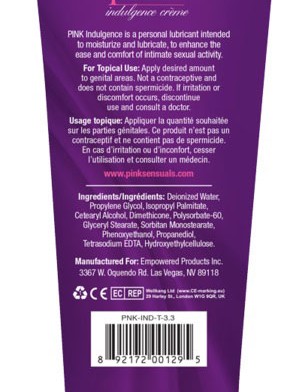 Pink Indulgence Creme Hybrid Lubricant for Women - 3.3 Oz. / 100 ml