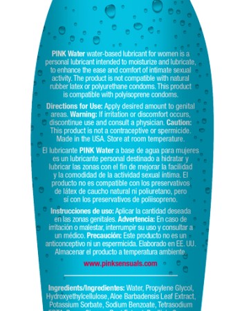 Pink Water Based Lubricant for Women - 4.7 Oz. / 140 ml