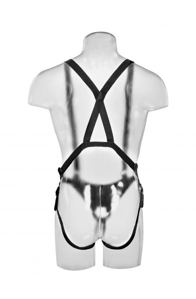 King Cock 11 Inch Hollow Strap on Suspender  System - Flesh