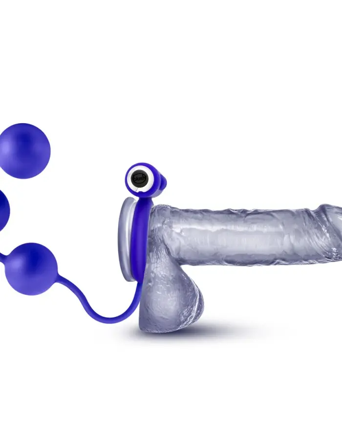 Performance - Penetrator - Anal Beads W/vibrating Cockring - Indigo