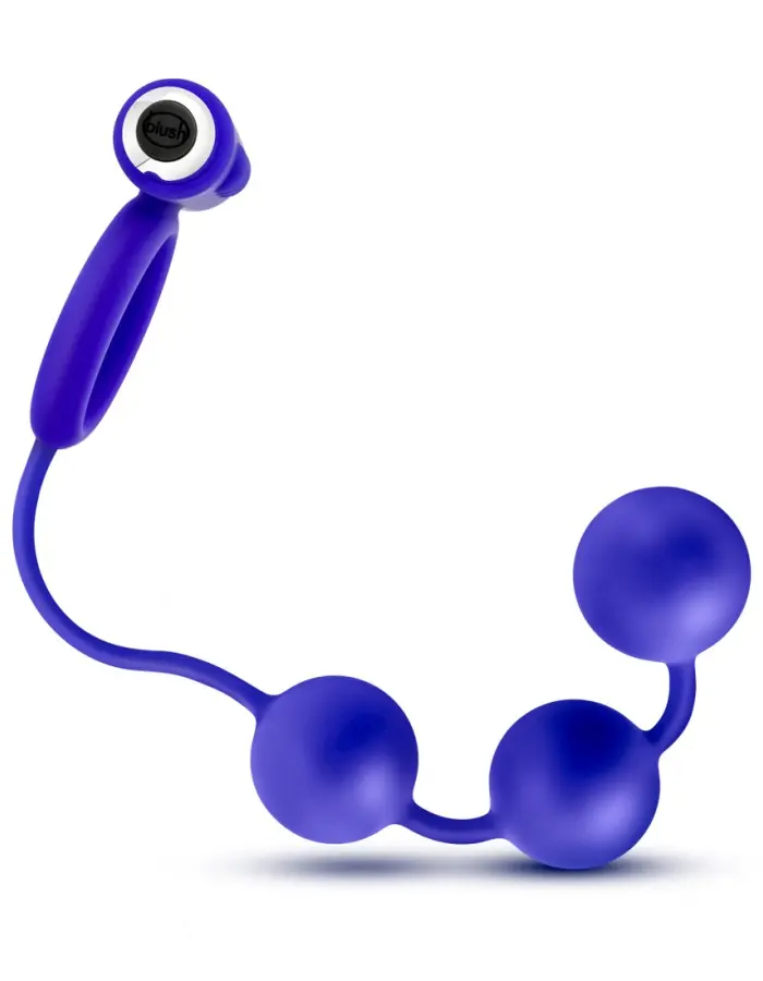Performance - Penetrator - Anal Beads W/vibrating Cockring - Indigo