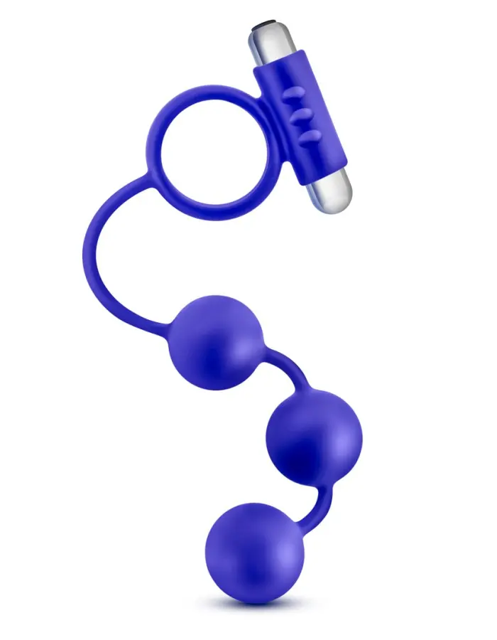 Performance - Penetrator - Anal Beads W/vibrating Cockring - Indigo