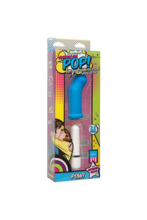 American Pop! - Pow! 10 Function Silicone Vibrator -  Blue