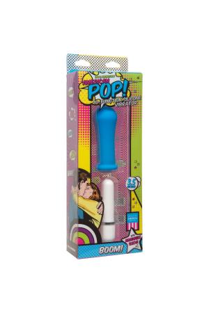 American Pop! Boom! 10 Function Silicone Vibrator  - Blue