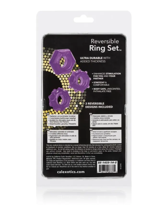 Reversible Ring Set - Purple