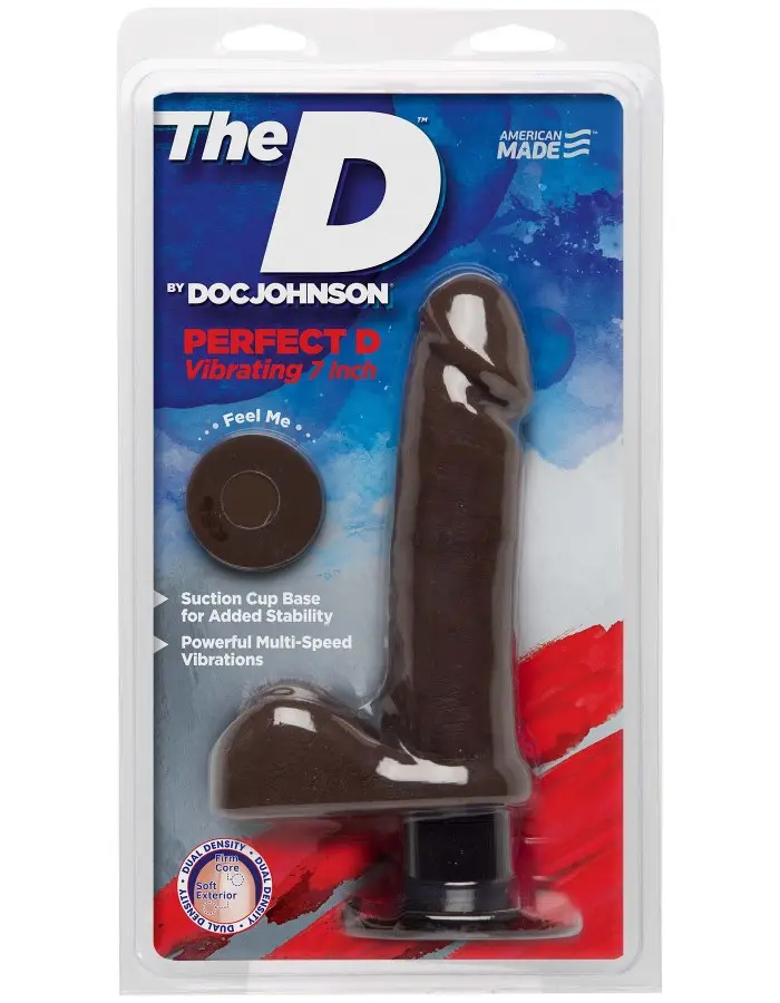 The D - Perfect D Vibrating 7" - Chocolate