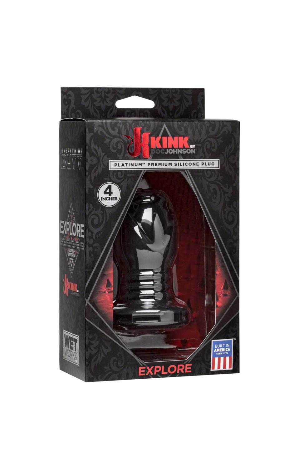 Wet Works - Explore - Platinum Premium Silicone Plug - 4" Black.