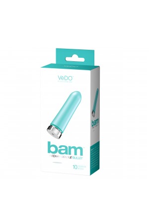 Bam Rechargeable Bullet - Tease Me Turquoise